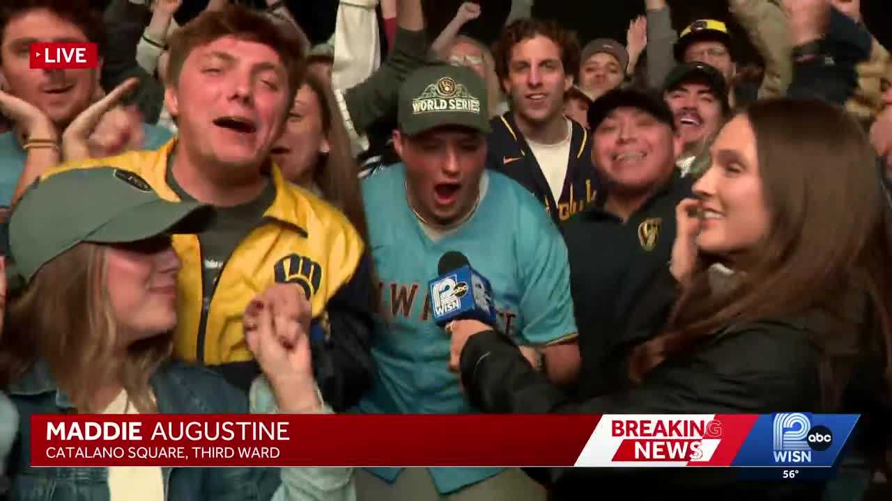 WATCH: Brewers fans react to winning Game 1 of the World Series — WISN 12 Milwaukee, Lakewood Ranch Sports news