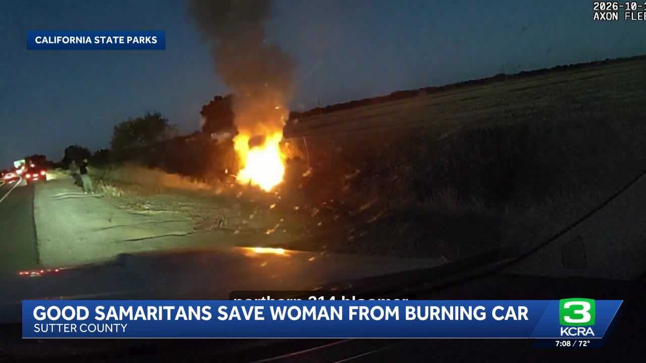 Officers rescue woman from burning car — WESH 2 Orlando, Lakewood Ranch Community news