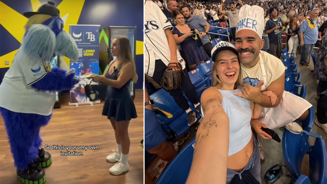 Tampa Bay Rays wedding: Bay Area couple invites Raymond to baseball-themed ceremony — FOX 13 Tampa Bay News, Lakewood Ranch Sports news